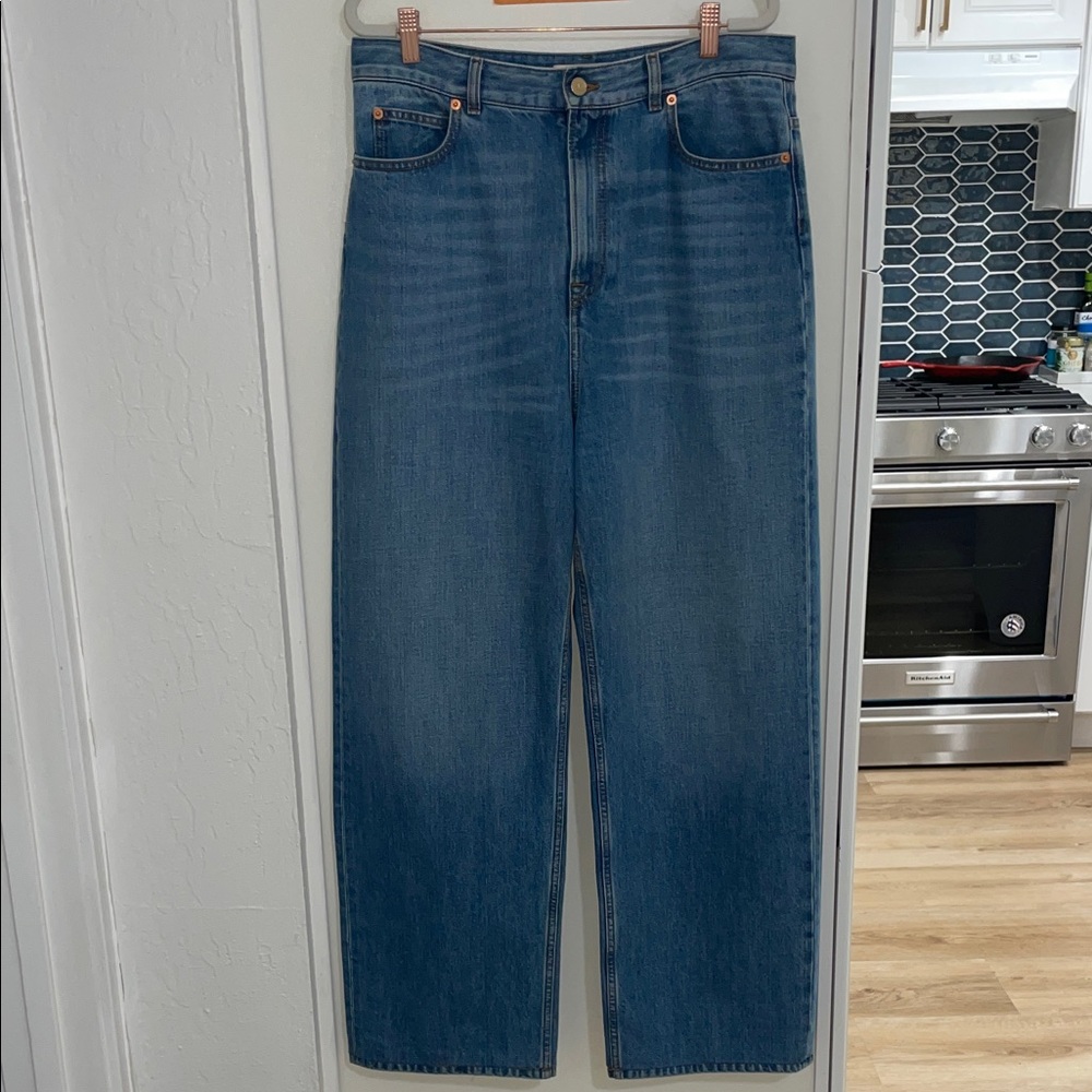 NWOT Valentino Women’s Wide Leg Blue Denim Jeans | 29